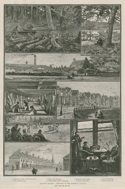 Groeiend Londen; schetsen in de westelijke buitenwijken door William Bazett Murray