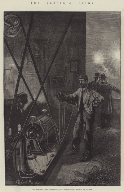 Het Elektrische Lichtapparaat, Dynamo-Elektrische Machine van Gramme door William Bazett Murray
