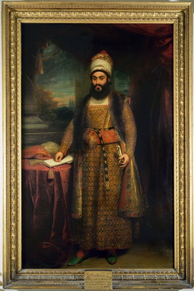 Portret van Mirza Abul Hassan, Perzische Ambassadeur (1785-1880) gestuurd door de Koning van Perzië naar Engeland, 1809 door William Beechey