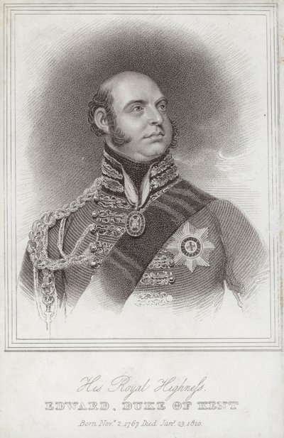 Portret van Prins Edward; Hertog van Kent en Strathearn door William Beechey
