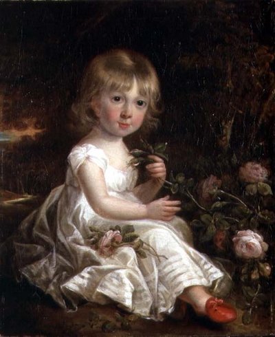 Portret van een jong meisje door William Beechey