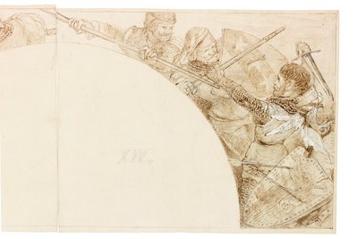 Schets voor muurschildering in Wallington Hall door William Bell Scott