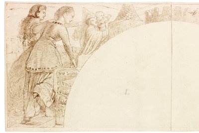 Schets voor muurschildering in Wallington Hall door William Bell Scott