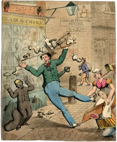 Zonder titel, het ongeluk van de gipsbeeldverkoper door William Benjamin Sarsfield Taylor