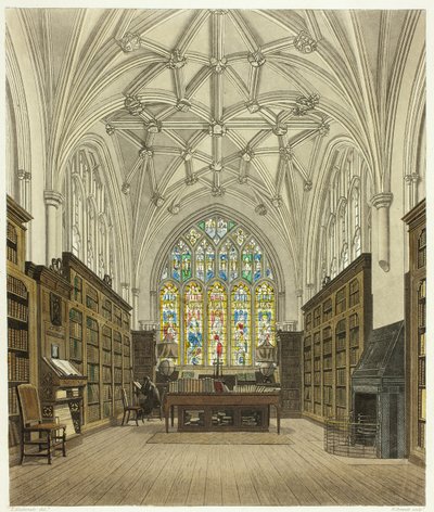 Bibliotheek van Winchester College door William Bennett