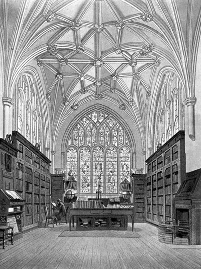 De bibliotheek van Winchester College door William Bennett