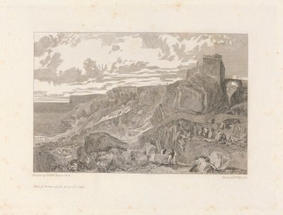 Boog en Pijl Kasteel, Isle of Portland door William Bernard Cooke