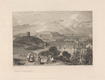 Plymouth, vanaf Mount Batten door William Bernard Cooke