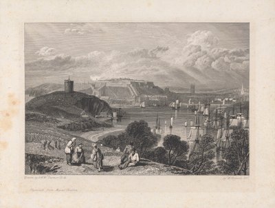 Plymouth, met Mount Batten door William Bernard Cooke