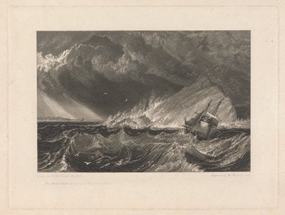 De Mewstone, Ingang van Plymouth Sound door William Bernard Cooke