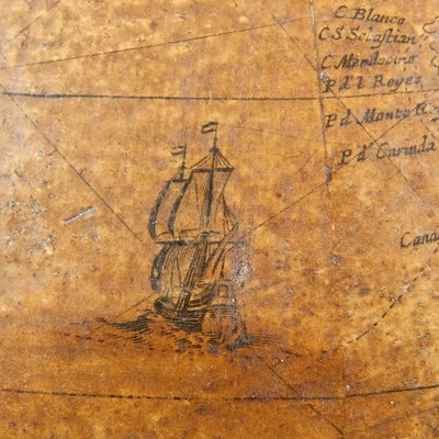 Vroeg Engelse aardse globe, c.1673 door William Berry