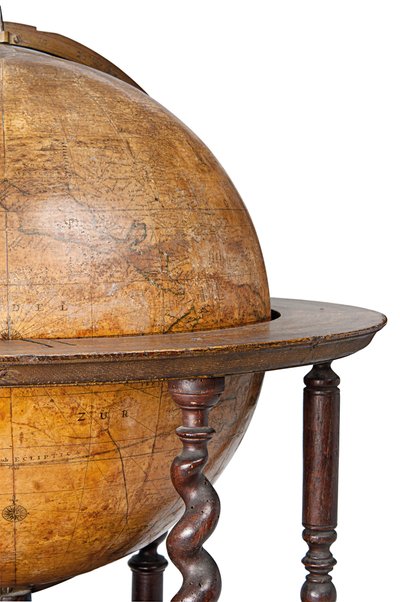 Vroege Engelse aardse globe, ca. 1673 door William Berry