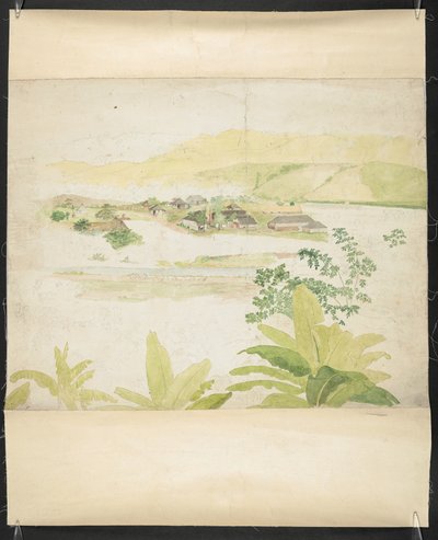 Aquareltekening van het Lucky Valley Estate, Clarendon, Jamaica door William Berryman