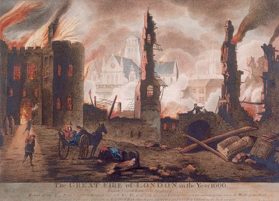 Ludgate, Grote brand van Londen, Londen, 1792 door William Birch