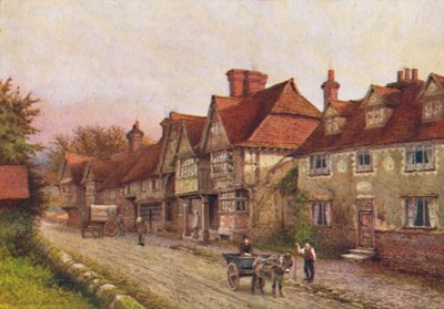 Chiddingstone vanaf de hoek van het kerkhof, 1907 door William Biscombe Gardner