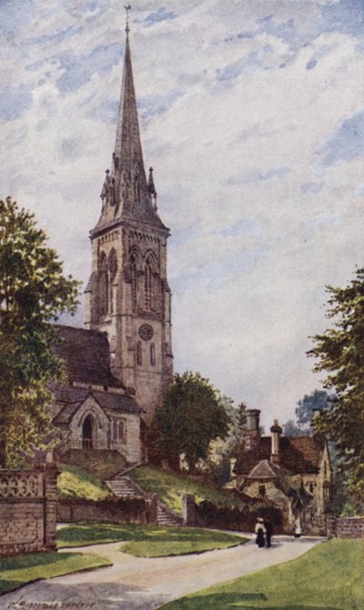Edensor Kerk, Chatsworth door William Biscombe Gardner