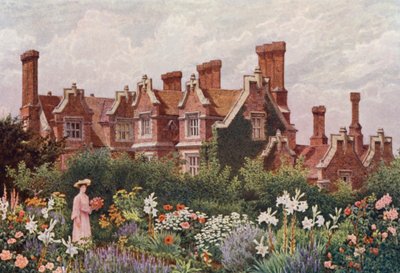 Hollingbourne Manor vanuit de Bovenste Tuin door William Biscombe Gardner