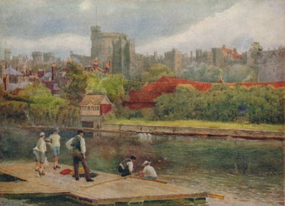 Het kasteel vanaf de vlotten door William Biscombe Gardner