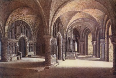De Kapel van "Onze Lieve Vrouw" in de Onderkerk, Canterbury Kathedraal door William Biscombe Gardner