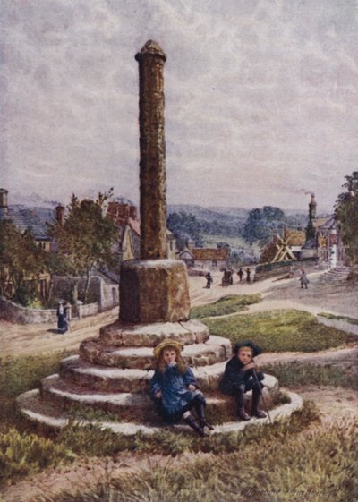 Het oude kruis, Great Longstone door William Biscombe Gardner
