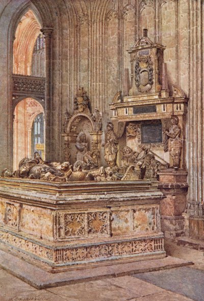 De Kapel van de Krijger, Canterbury Kathedraal, kijkend naar het Westen door William Biscombe Gardner