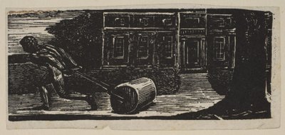 Een rollende steen is altijd kaal van mos, uit Thorntons Pastoralen van Vergilius, 1821 door William Blake