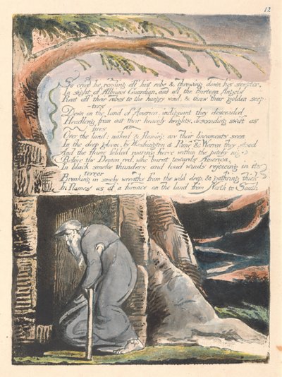Amerika. Een Profetie, Plaat 14, Zo Riep Hij... door William Blake