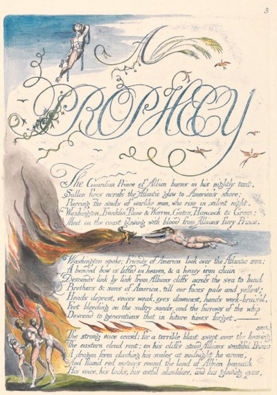 Amerika. Een Profetie, Plaat 5, Een - Profetie - De Beschermende Prins van Albion... door William Blake
