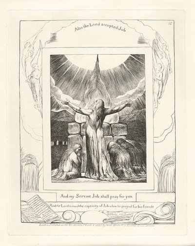 En mijn dienaar Job zal voor u bidden, 1825 door William Blake