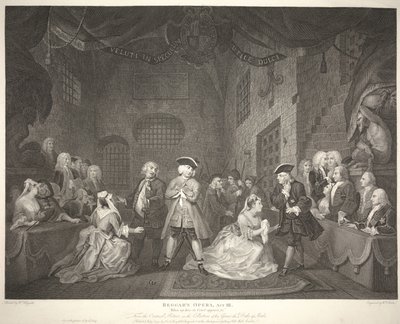 Bedelaarsopera, Act III: "Wanneer mijn held in de rechtbank verschijnt, enz." door William Blake