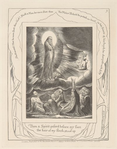 Boek van Job, Plaat 9, Het Visioen van Elifaz door William Blake