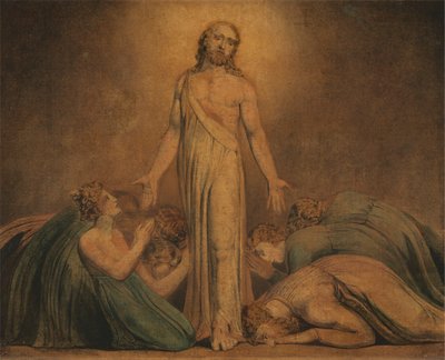 Christus Verschijnt aan de Apostelen na de Opstanding door William Blake