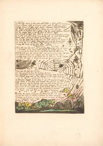 Europa. Een Profetie, Plaat 14, En de wolken & vuren . . . .  (Bentley 15) door William Blake