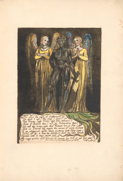 Europa. Een Profetie, Plaat 7, Nu Komt de Nacht . . . .  (Bentley 8) door William Blake