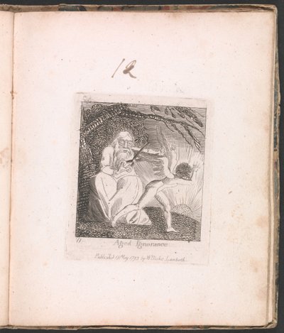 Voor Kinderen. De Poorten van het Paradijs, Plaat 13, Oude Onwetendheid door William Blake