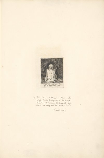 Voor de Geslachten - De Poorten van het Paradijs, Plaat 18, Ik heb tegen de Worm gezegd... door William Blake