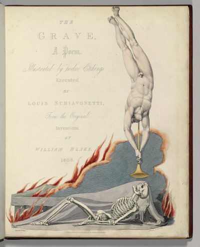 Frontispice uit "The Grave" door Robert Blair, gegraveerd door Louis Schiavonetti door William Blake
