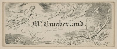 George Cumberlands boodschapkaart, 1827 door William Blake