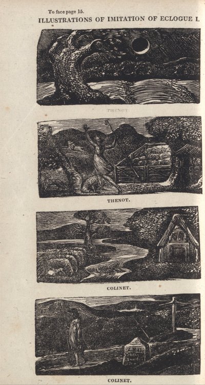 Illustraties van Imitation of Eclogue I, Pagina 15 door William Blake
