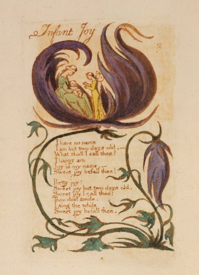 Kinderlijke Vreugde, uit "Songs of Innocence", 1789 door William Blake