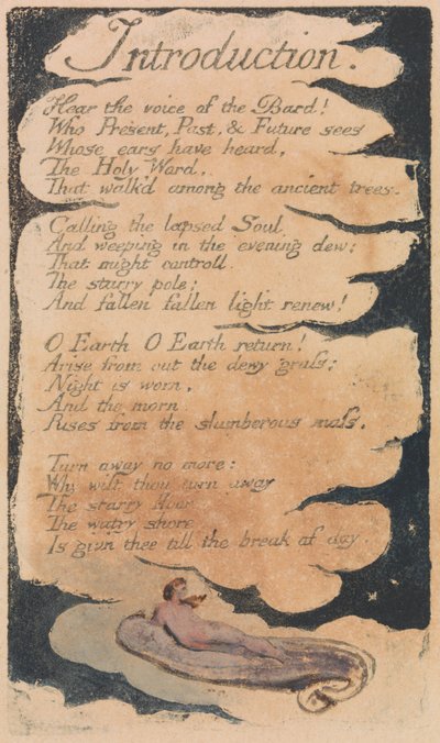 Songs of Innocence and of Experience, Plaat 34, 'Inleiding' (Bentley 30) door William Blake