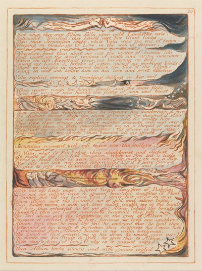 Jeruzalem, Plaat 20, Maar toen ze Albion zagen.... door William Blake