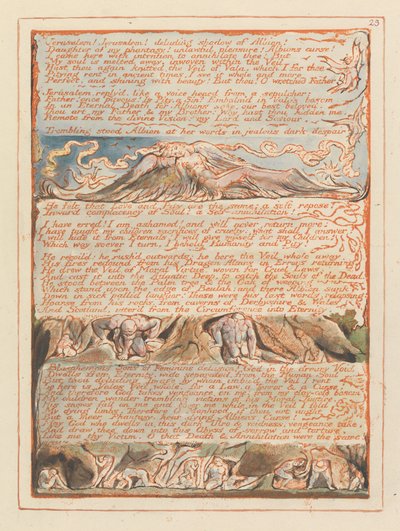 Jeruzalem, Plaat 23, Jeruzalem! Jeruzalem!.... door William Blake