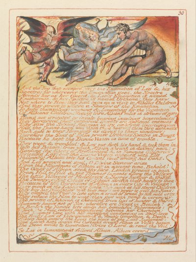 Jeruzalem, Plaat 30, En de twee die ontsnapten.... door William Blake