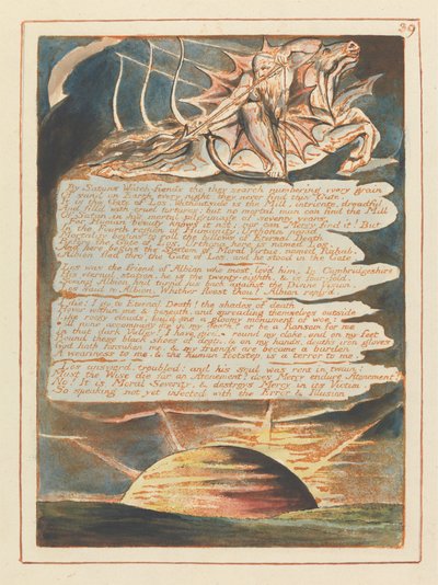 Jeruzalem, Plaat 39, Door Satans Wachters.... door William Blake