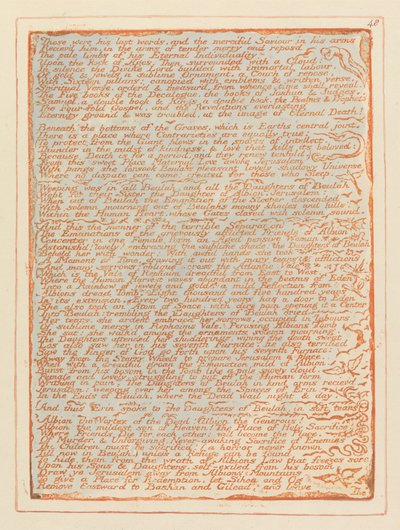 Jeruzalem, Plaat 48, Dit Waren Zijn Laatste Woorden... door William Blake