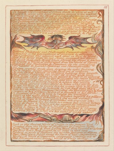 Jeruzalem, Plaat 58, In schoonheid de Dochters van Albion.... door William Blake