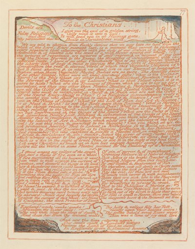 Jeruzalem, Plaat 77, Aan de Christenen.... door William Blake