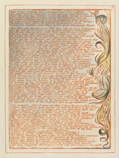 Jeruzalem, Plaat 7, Was Levend- Hijgend... door William Blake