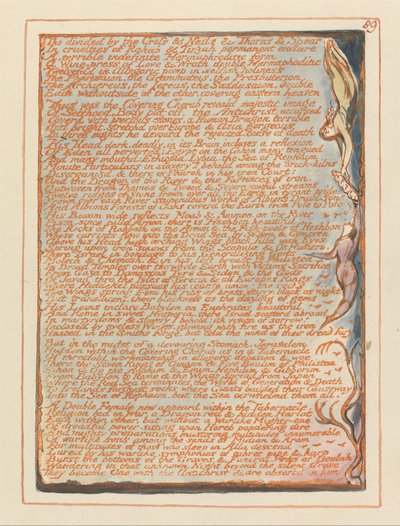 Jeruzalem, Plaat 89, Hoewel verdeeld door het Kruis.... door William Blake